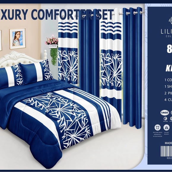 Luxury Red Comforter Set - Picture 3 of 10